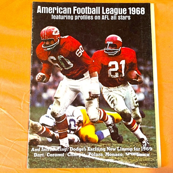 Vintage 1968 American Football League AFL All-Stars Advertising Insert - Picture 1 of 9